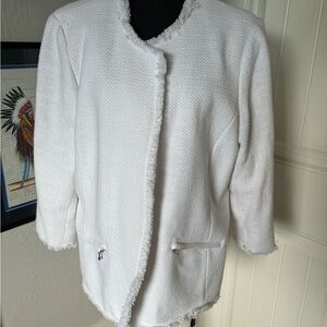 Chico's Textured White Blazer